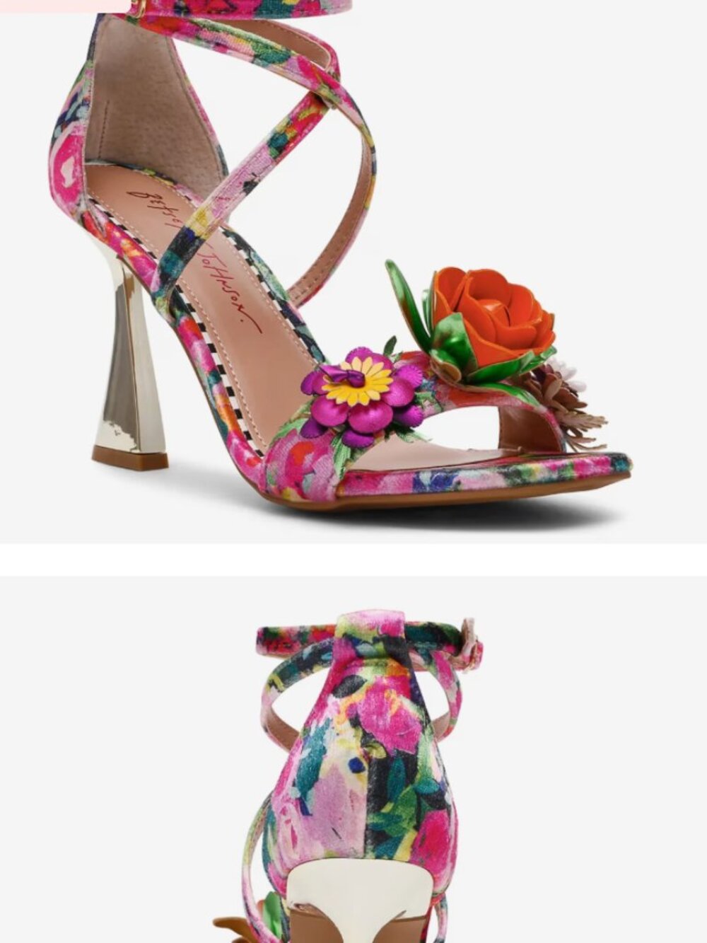 NWOT - Betsey Johnson Floral Malorie Strappy Sandal